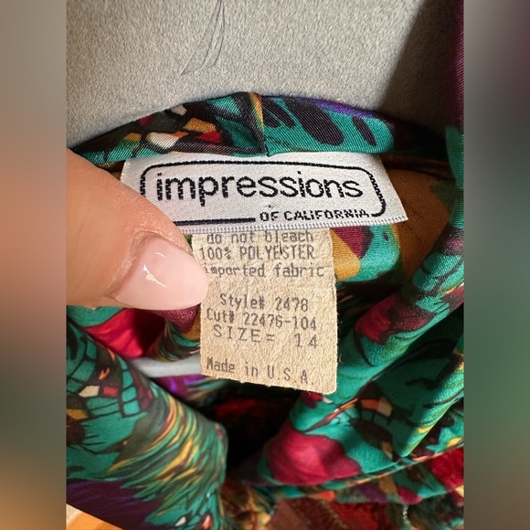 Vintage silky blazer blouse - Picture 6 of 8